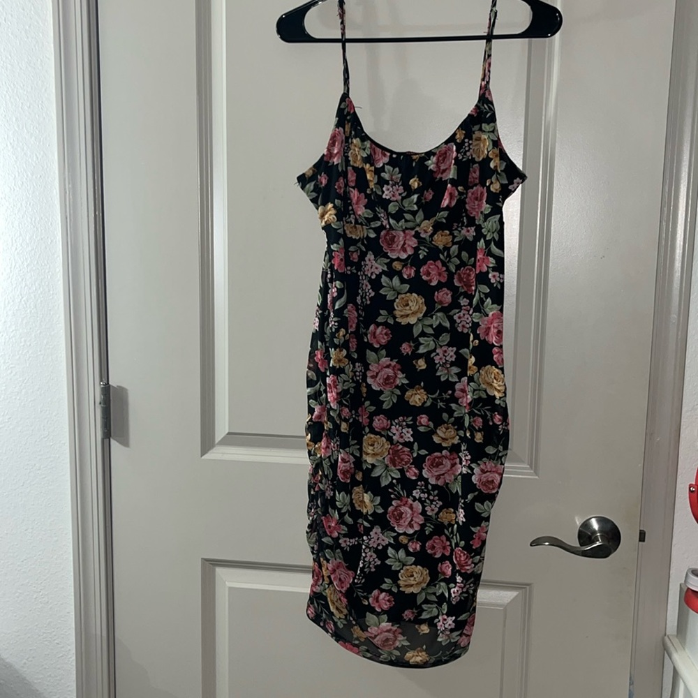Euc mesh adjustable straps, mini dress